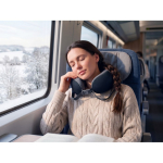 Rechargeable memory foam neck massage cushion with handle black colour ambient view