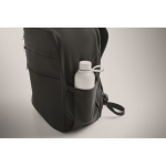 Water-repellent nylon travel backpack with multiple pockets 20L black colour fourth photographic view