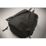 Water-repellent nylon travel backpack with multiple pockets 20L black colour fifth photographic view