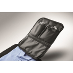 Water-repellent nylon travel backpack with multiple pockets 20L black colour seventh photographic view