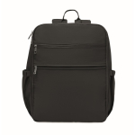 Water-repellent nylon travel backpack with multiple pockets 20L black colour eighth view