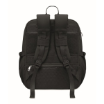 Water-repellent nylon travel backpack with multiple pockets 20L black colour ninth view
