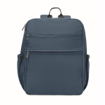 Water-repellent nylon travel backpack with multiple pockets 20L blue colour eighth view