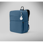 Water-repellent nylon travel backpack with multiple pockets 20L blue colour photographic view