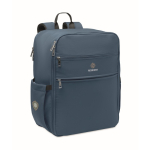 Water-repellent nylon travel backpack with multiple pockets 20L blue colour main view