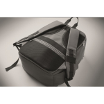 Water-repellent nylon travel backpack with multiple pockets 20L dark grey colour fifth photographic view