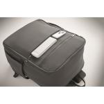Water-repellent nylon travel backpack with multiple pockets 20L dark grey colour eighth photographic view
