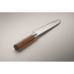 Stainless steel and beech wood chef’s knife with protection silver colour fourth photographic view