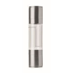 Stainless steel and acrylic salt and pepper mill with double lid silver colour eighth view