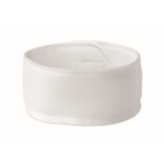 Adjustable microfibre hair band for facial care white colour second view