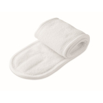 Adjustable microfibre hair band for facial care white colour third view