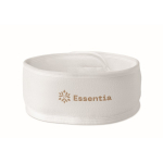 Adjustable microfibre hair band for facial care white colour fifth main view