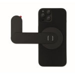 Aluminium magnetic phone holder with metal ring black colour seventh view