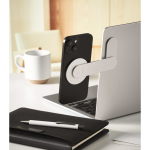 Aluminium magnetic phone holder with metal ring silver colour ambient view