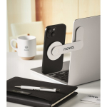Aluminium magnetic phone holder with metal ring silver colour main ambient view