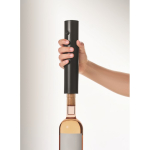 Plastic wine set with electric opener and accessories on base black colour fifth photographic view
