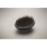 Plastic and aluminium hairbrush with detangling function black colour fourth photographic view