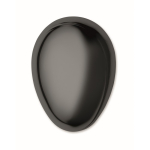 Plastic and aluminium hairbrush with detangling function black colour fifth view