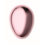 Plastic and aluminium hairbrush with detangling function pink colour fifth view