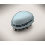 Plastic and aluminium hairbrush with detangling function light blue colour third photographic view