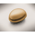 Plastic and aluminium hairbrush with detangling function gold colour third photographic view