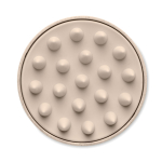 Plastic scalp massage and exfoliating brush beige colour