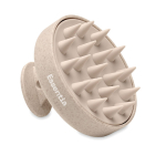 Plastic scalp massage and exfoliating brush beige colour