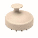 Plastic scalp massage and exfoliating brush beige colour second view
