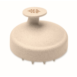 Plastic scalp massage and exfoliating brush beige colour second main view