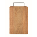 Acacia wood chopping board with comfortable stainless steel handle wood colour fourth view