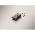 TSA iron padlock with plastic body and 4-digit combination black colour fourth photographic view
