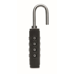 TSA iron padlock with plastic body and 4-digit combination black colour seventh view