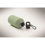 Leakproof recycled stainless steel bottle with rubberised finish 500ml mint green colour fourth photographic view
