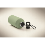 Leakproof recycled stainless steel bottle with rubberised finish 500ml mint green colour second photographic view