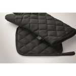 Recycled cotton kitchen set with quilted stitching 180 g/m² black colour third photographic view