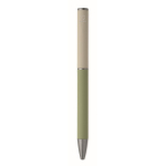 Recycled aluminium twist pen with rubber finish mint green colour sixth view