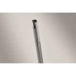 Gift set with recycled aluminium pen and PU keyring silver colour sixth photographic view