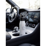 Recycled stainless steel insulated bottle with handle and easy-open lid 500 ml white colour main ambient view