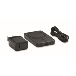 Travel set with magnetic 5,000mAh power bank and USB-C charger black colour third view
