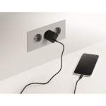 Travel set with magnetic 5,000mAh power bank and USB-C charger black colour sixth photographic view
