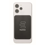 Ultra-slim magnetic power bank made from recycled aluminium with cable 5,000mAh black colour main view