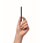 Ultra-slim magnetic power bank made from recycled aluminium with cable 5,000mAh black colour