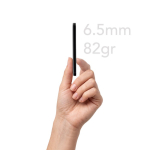 Ultra-slim magnetic power bank made from recycled aluminium with cable 5,000mAh black colour