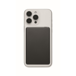 Magnetic recycled aluminium power bank with cable and ring 5,000mAh black colour third view