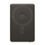 Magnetic recycled aluminium power bank with cable and ring 5,000mAh black colour eighth view