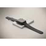 Magnetic recycled aluminium power bank with cable and ring 5,000mAh matt silver colour sixth photographic view