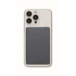 Magnetic recycled aluminium power bank with cable and ring 5,000mAh navy-blue colour third view