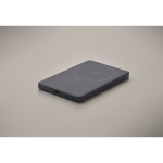 Magnetic recycled aluminium power bank with cable and ring 5,000mAh navy-blue colour fifth photographic view