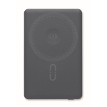 Magnetic recycled aluminium power bank with cable and ring 5,000mAh navy-blue colour eighth view