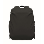 Water-repellent nylon laptop backpack compatible with 16” black colour seventh view